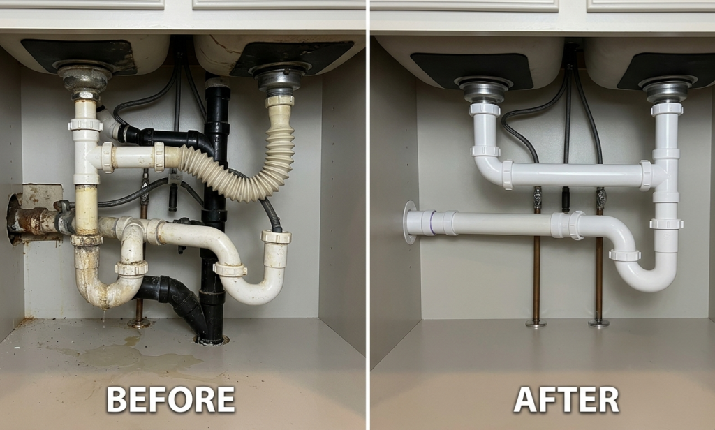 Material degradation failures plumbing whole home repipe slab leak pex replacement (4)