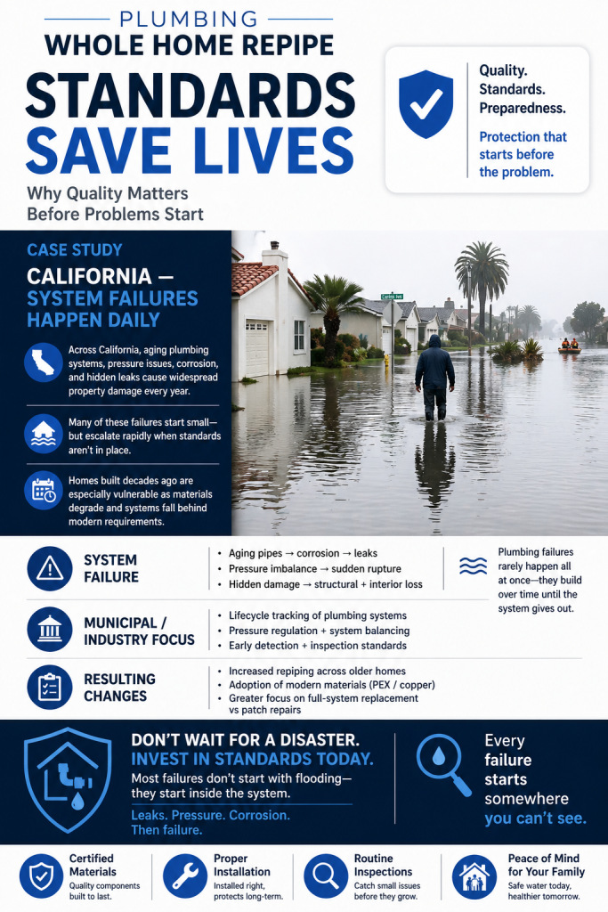 california water & plumbing whole home repipe