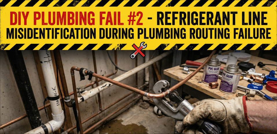 Refrigerant Line Misidentification During Plumbing Routing Failure diy fail 2 refrigerant line misidentification during plumbing routing failure