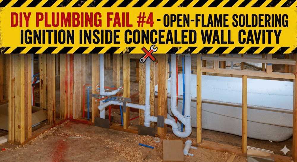 diy fail 4 open flame soldering ignition inside concealed wall cavity (1)