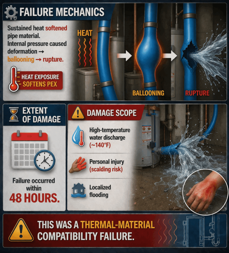 Thermal Exposure-Induced PEX Deformation and Rupture Failure diy fail 7 thermal exposure induced pex deformation and rupture failure 02