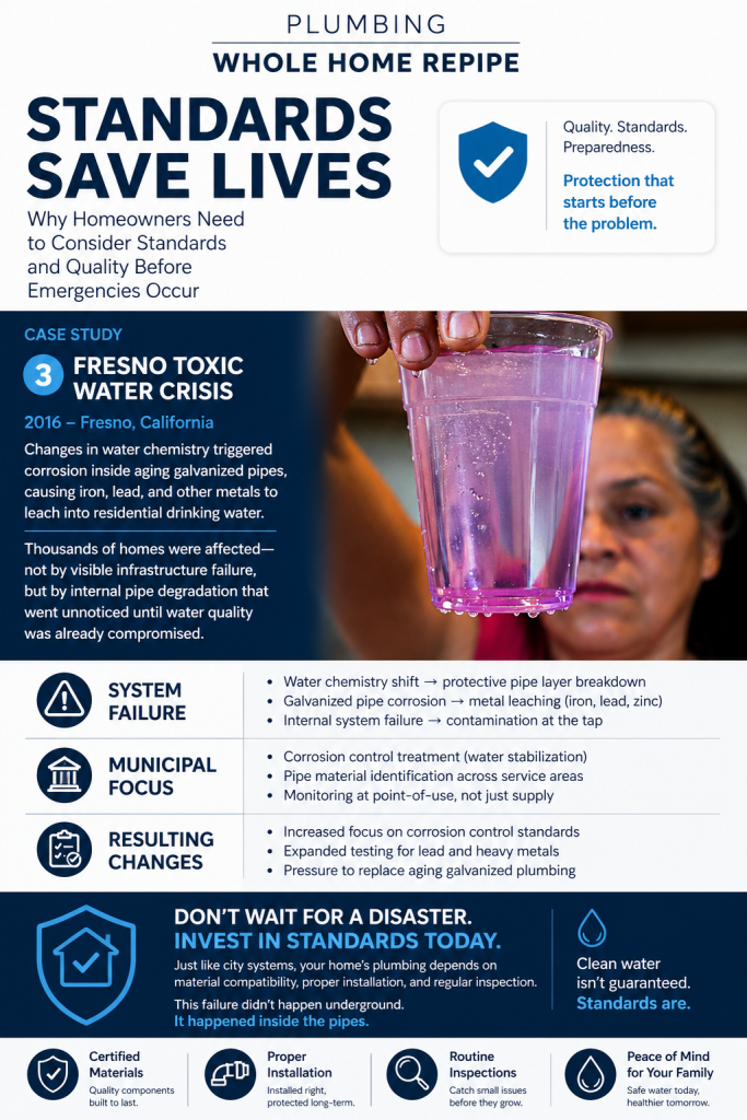 fresno water crisis 2017 plumbing whole home repipe