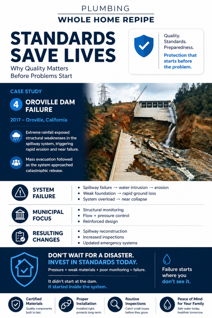 orville dam failure 2017 plumbing whole home repipe