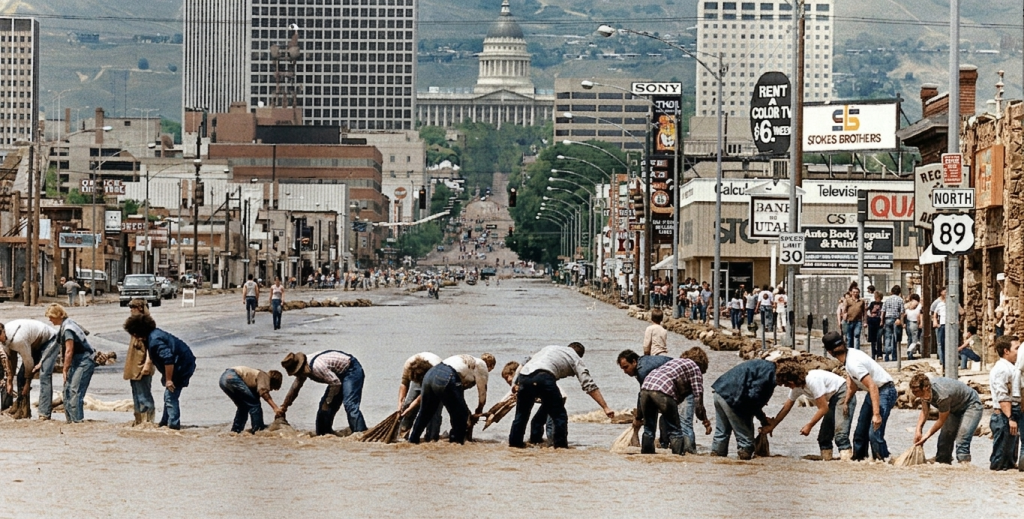 Utah the great salt lake flood threat (1983–1987)