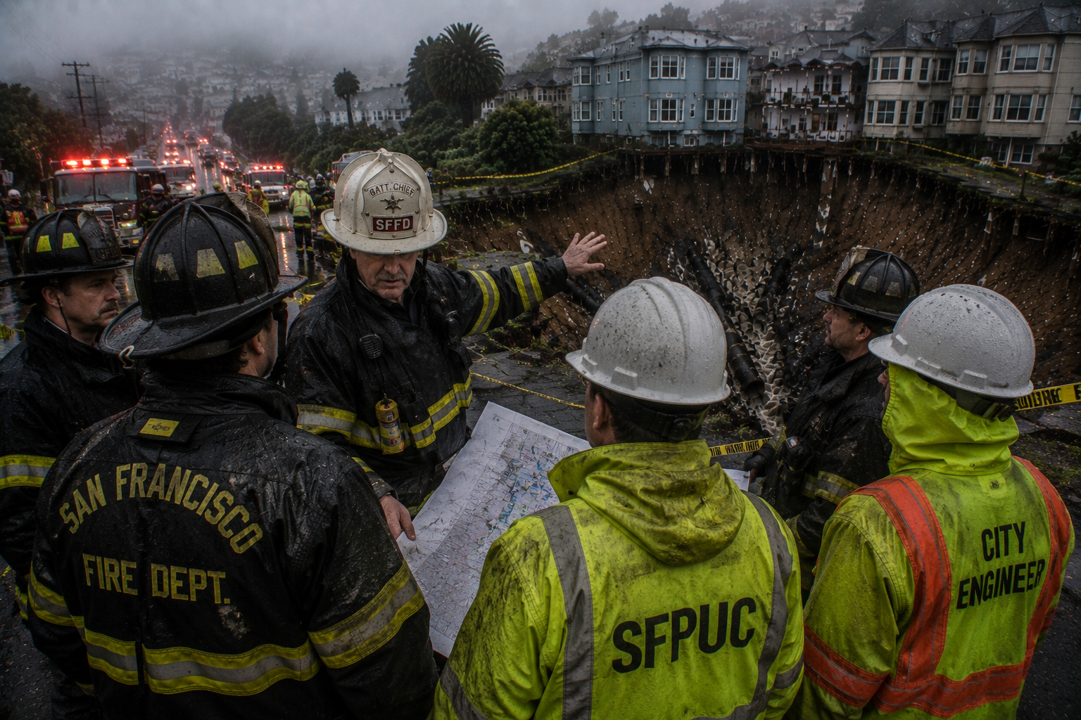32 San Francisco Sinkhole Mansion Swallowed Up By Earth Bay Area Plumbing Whole Home Repipe 5