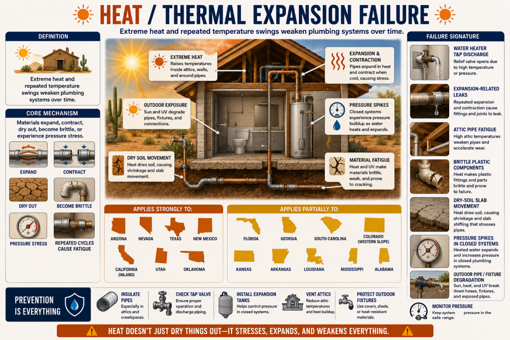 heat thermal expansion failure plumbing whole home repipe (2)