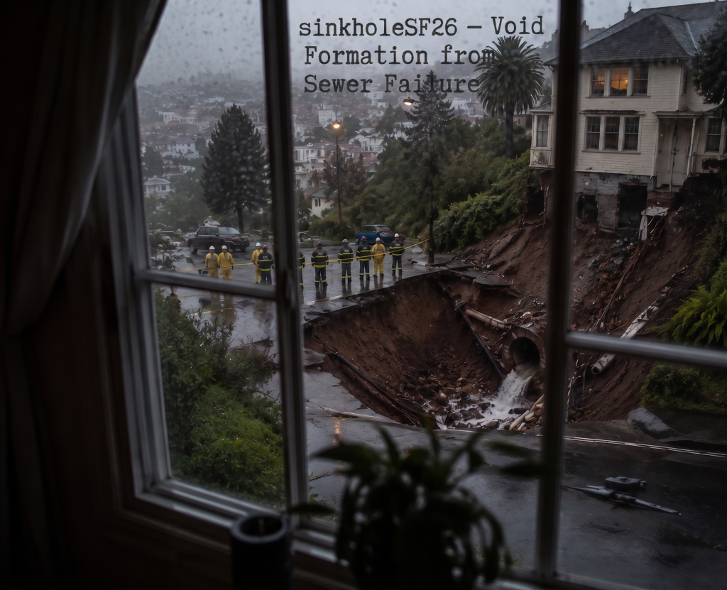 sinkholesf26 — void formation from sewer failure san francisco bay area plumbing whole home repipe